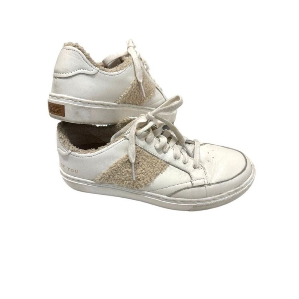 Dr. Scholl's All in Chill 8.5 leather faux shearling trim casual sneaker 3073
